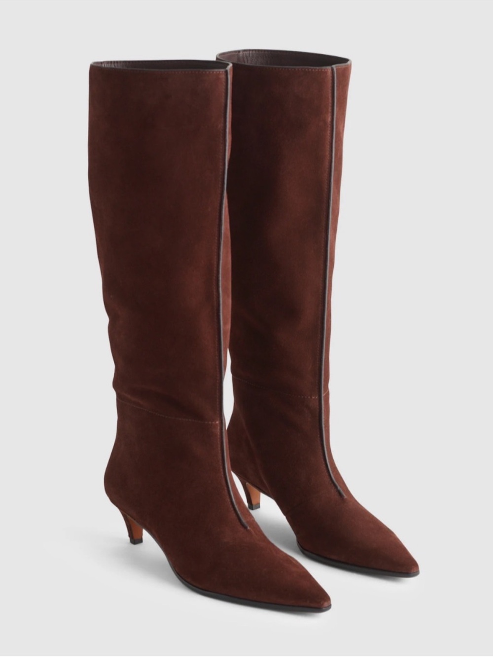 NIB • Madewell Pointed Toe Knee Boots in Suede - size 7.5